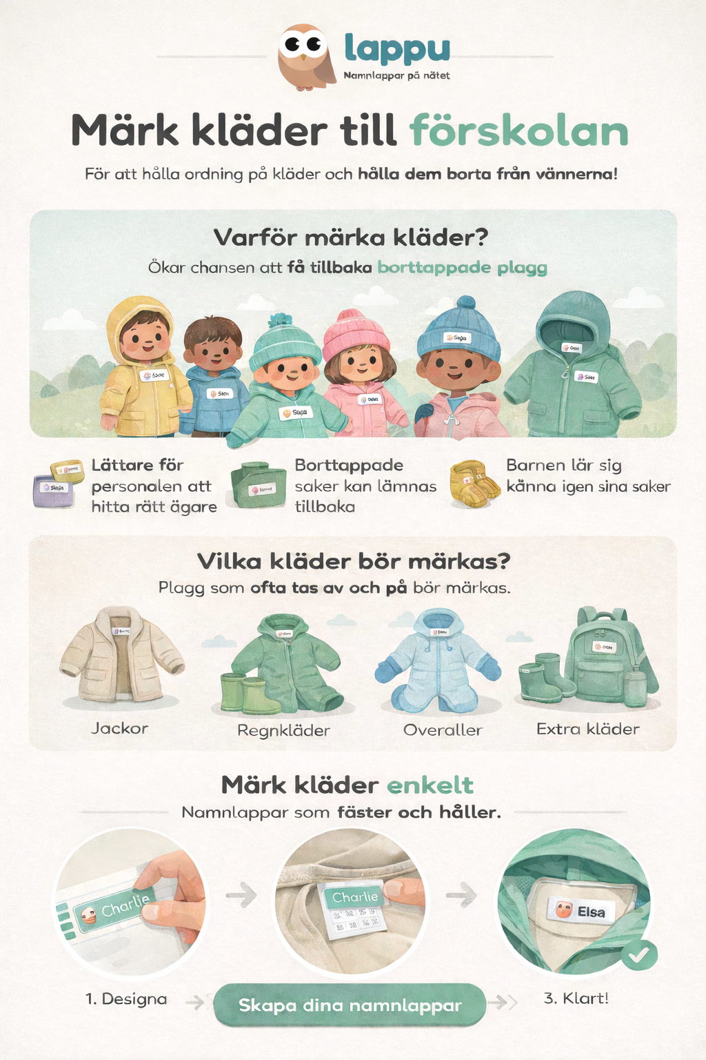 Hur märker man kläder till förskolan? En enkel guide för föräldrar